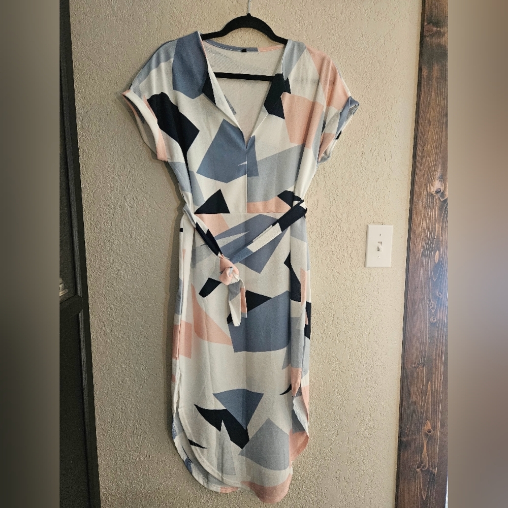 Geometric midi dress